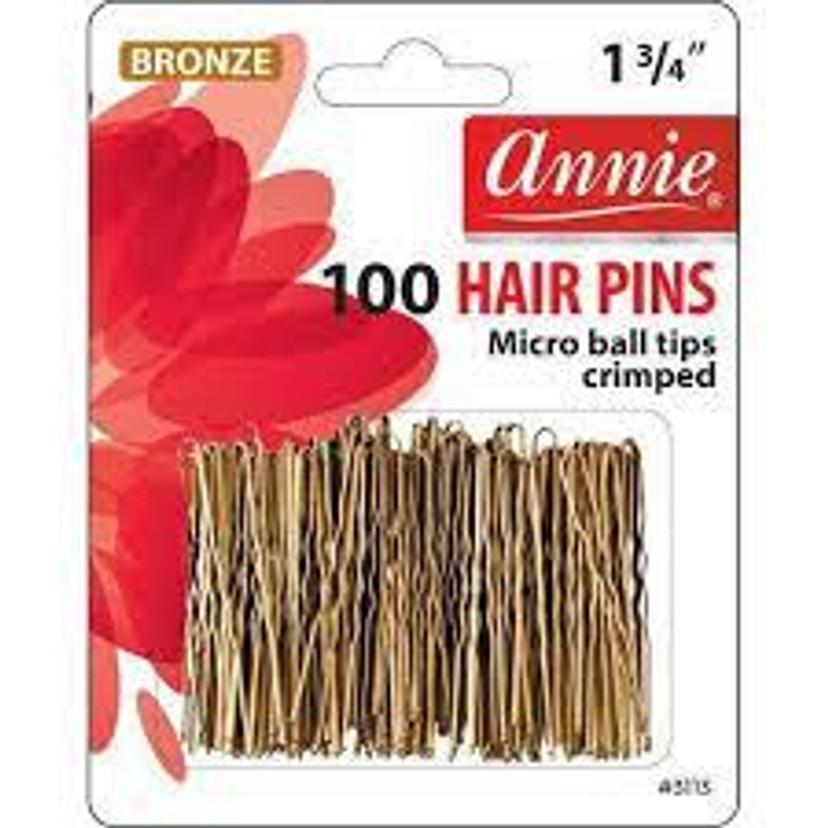 Annie 1 3/4" Bronze 100 Hair Pins 3113