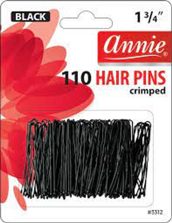 Annie 1 3/4  Black 110 Hair Pins 3312