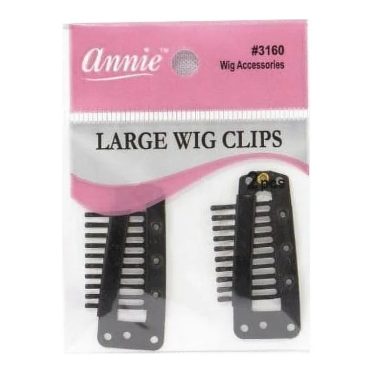 Annie Large Wig Clips 2pcs BLK #3160