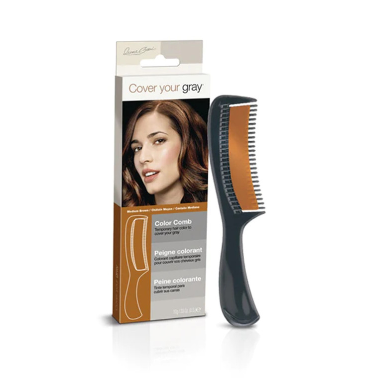 Cover your gray "Medium Brown" Color Comb #5108IG