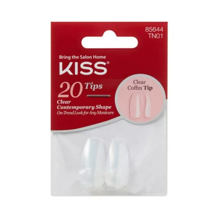 KISS 20 Tips - Clear Coffin Tip #TN01