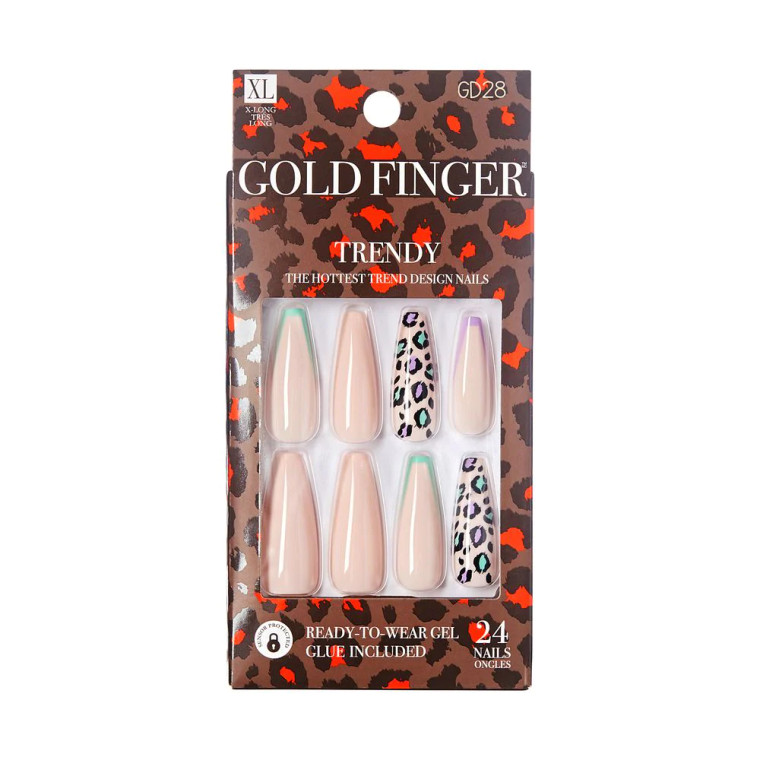 Gold Finger Trendy XL Nails #GD28