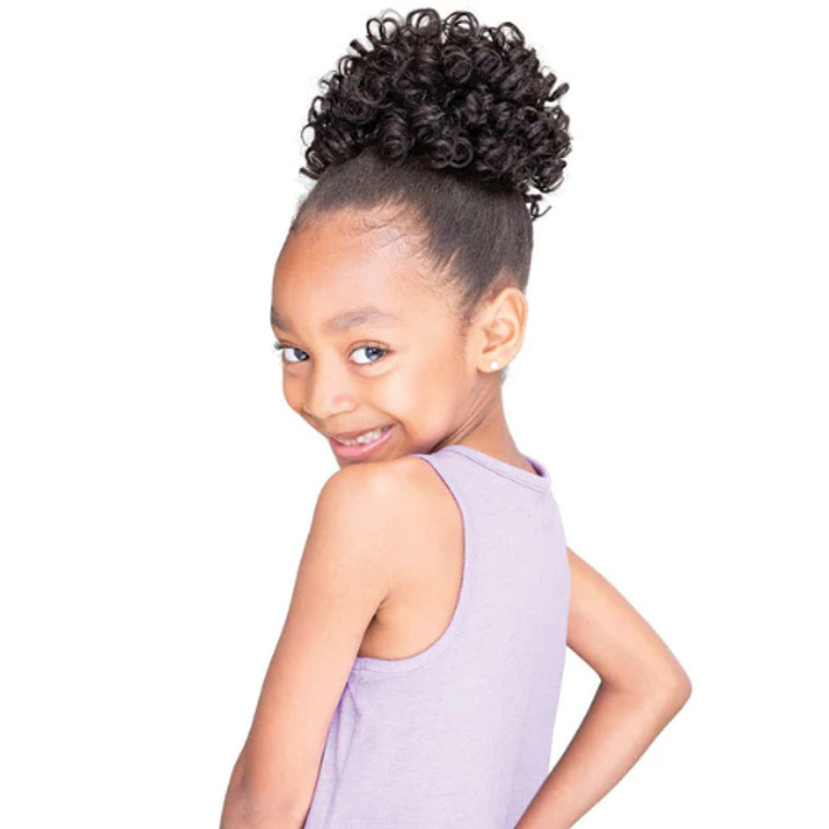 Janet Kids Drawstring Pony "Chic Curl" #2