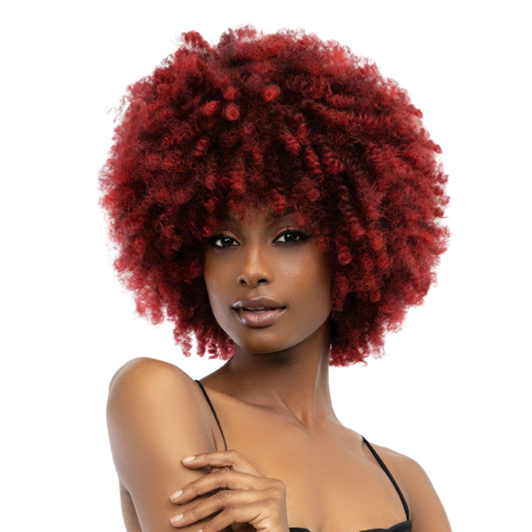 Janet-Natural Curly "Natural Afro Kane" Wig #Cardinal