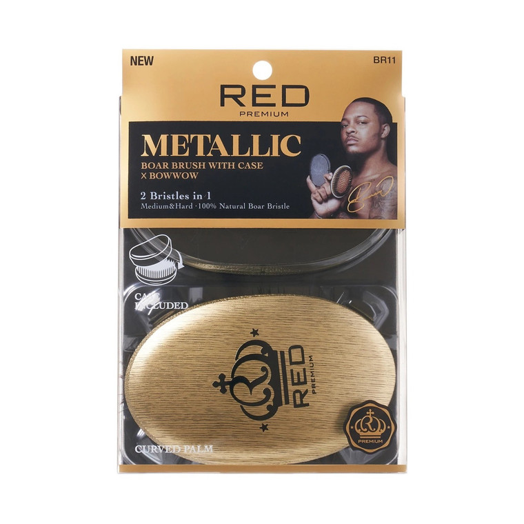 RED Bowwow Metallic Brush w/case "Gold" #BR11