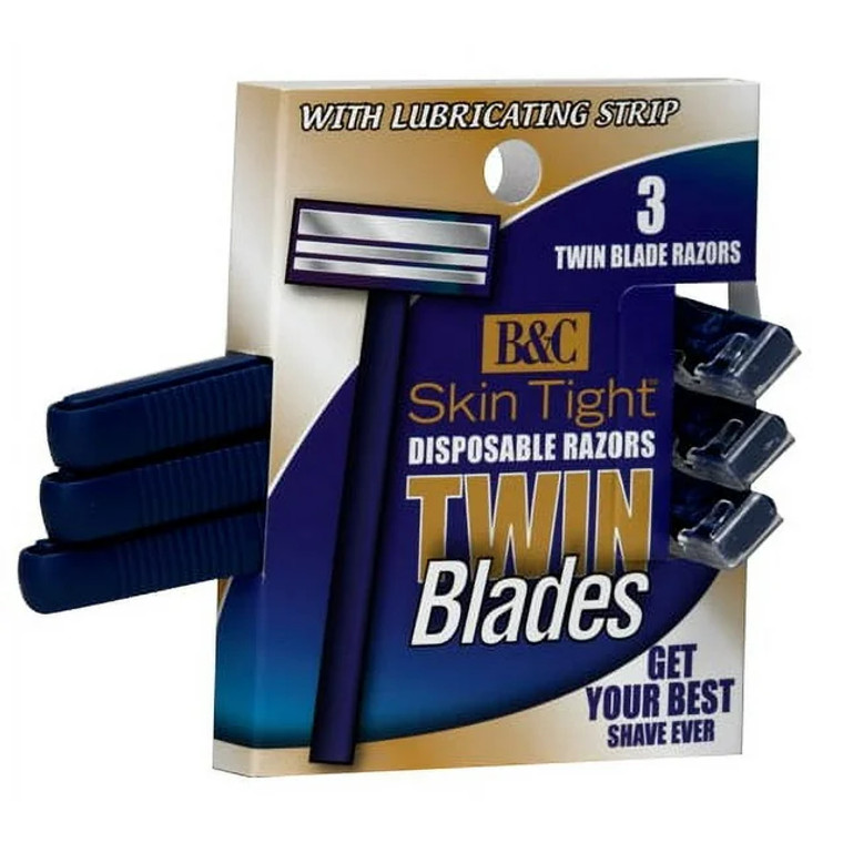 B&C Skin Tight 3 Twin Blade Disposable Razors