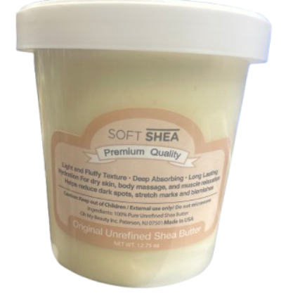 SoShea Whipped Raw Shea Butter Unscented 13 oz