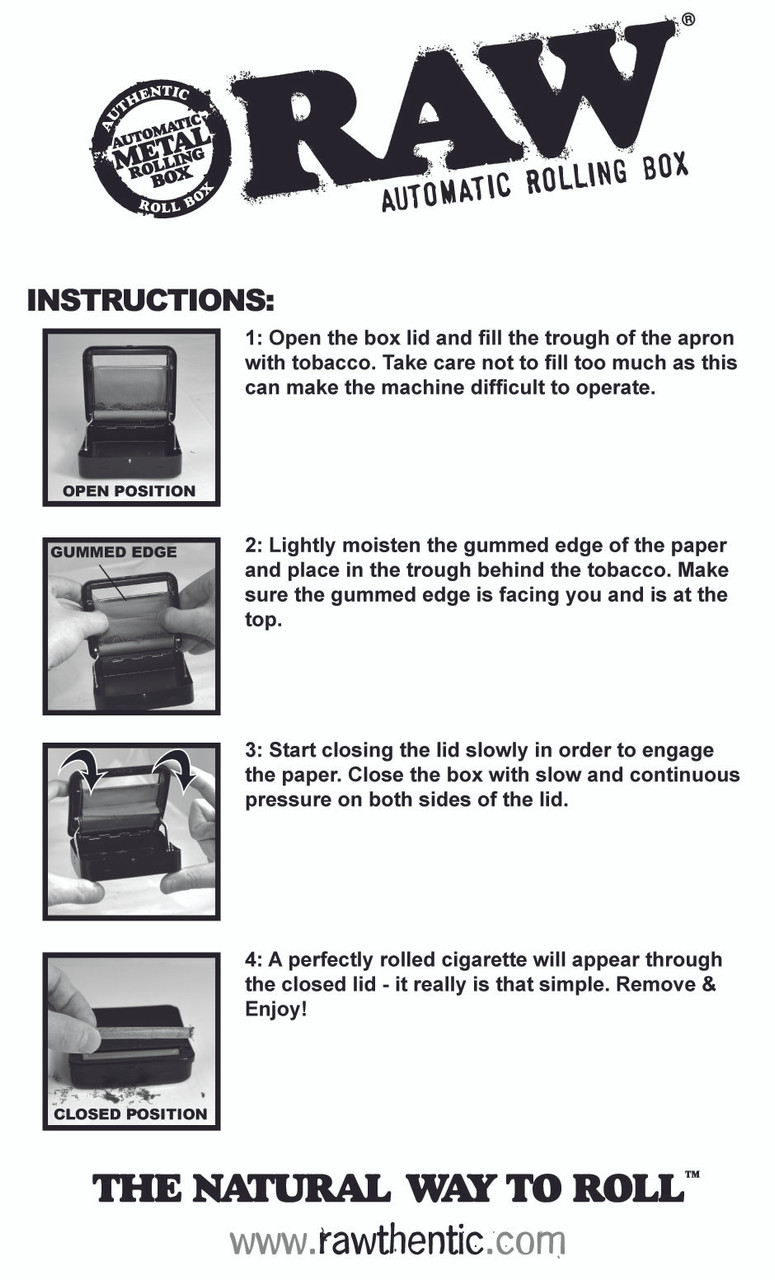 how to use cigarette roller box RAW Rawtomatic Rolling Box 110mm
