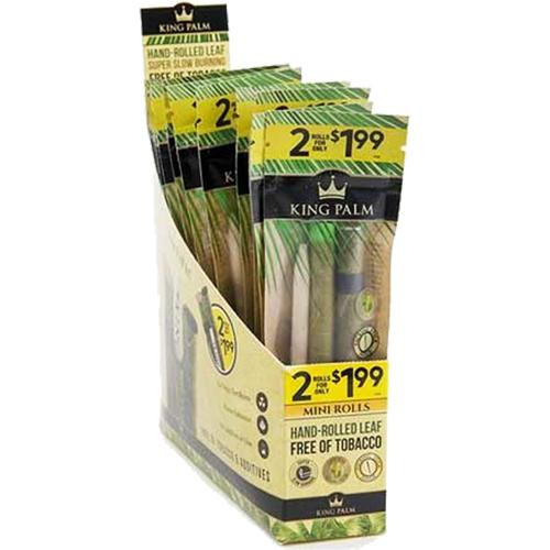 king palm tobacco leaf King Palm Wraps Mini Rolls 2 Pack - All-Natural, Tobacco-Free Smoking  Alternative