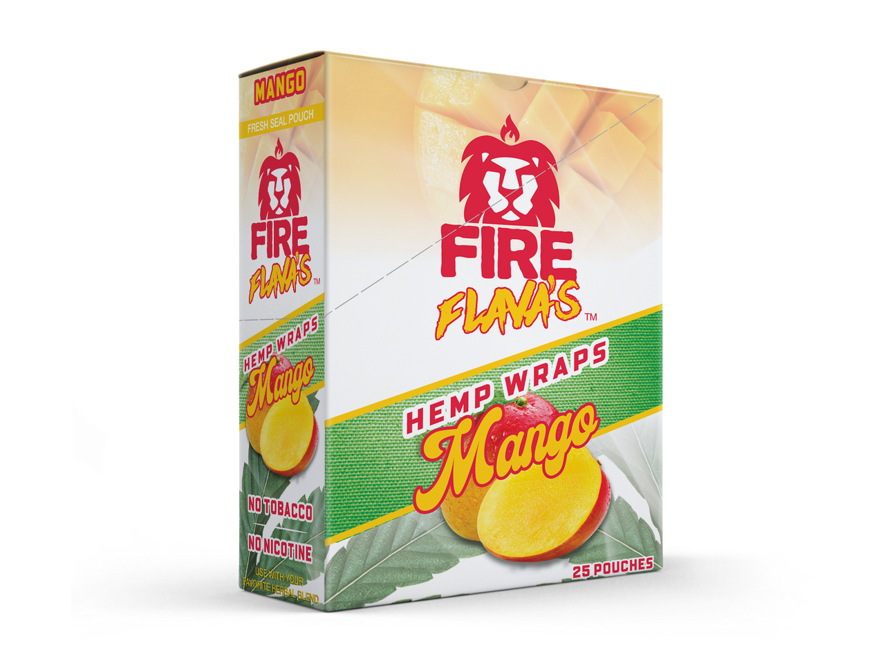 FIRE FLAVA S - HEMP WRAPS MANGO 25 POUCHES