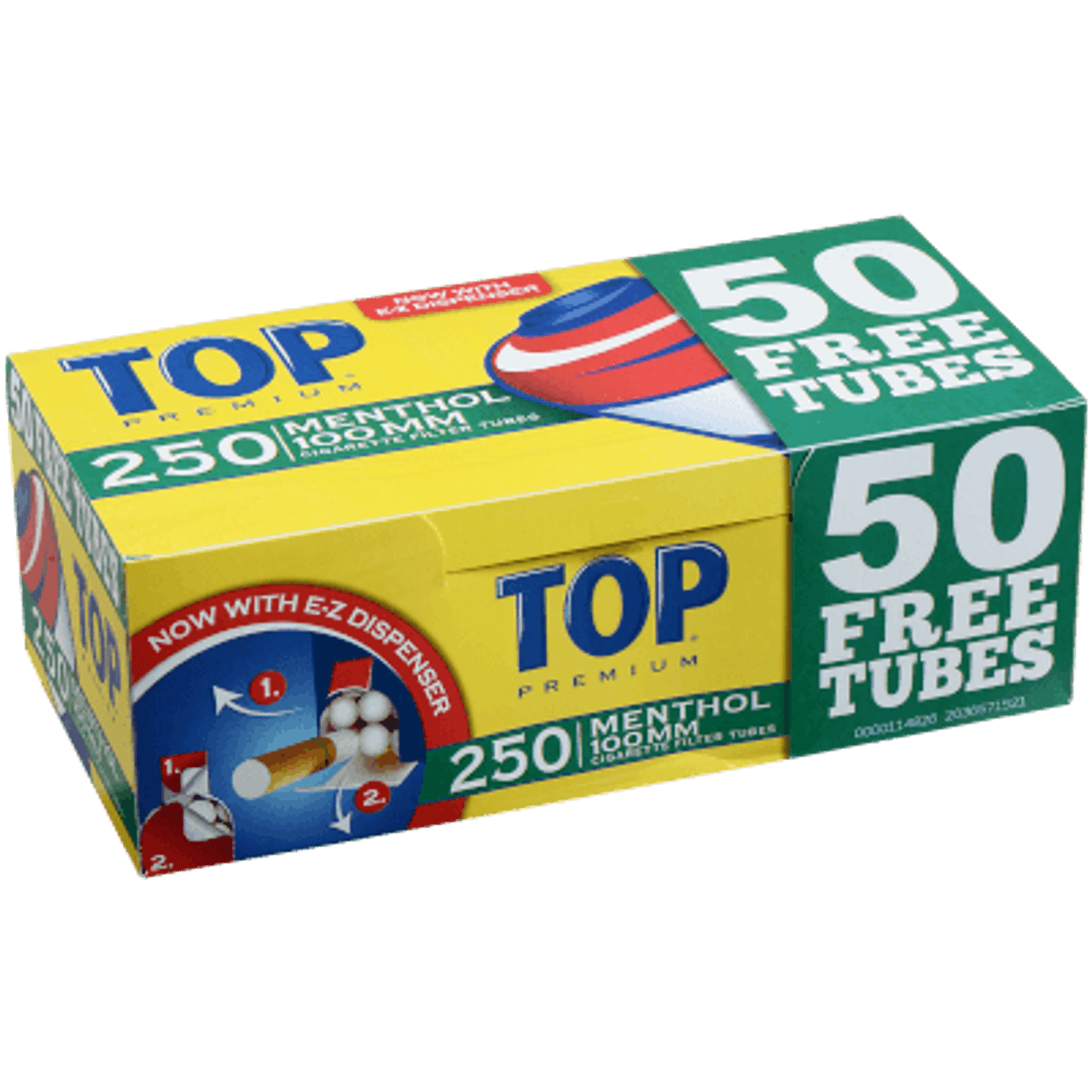 Top Cigarette Filter Tubes Menthol Bonus 250 Ct. Box- Buitrago Cigars