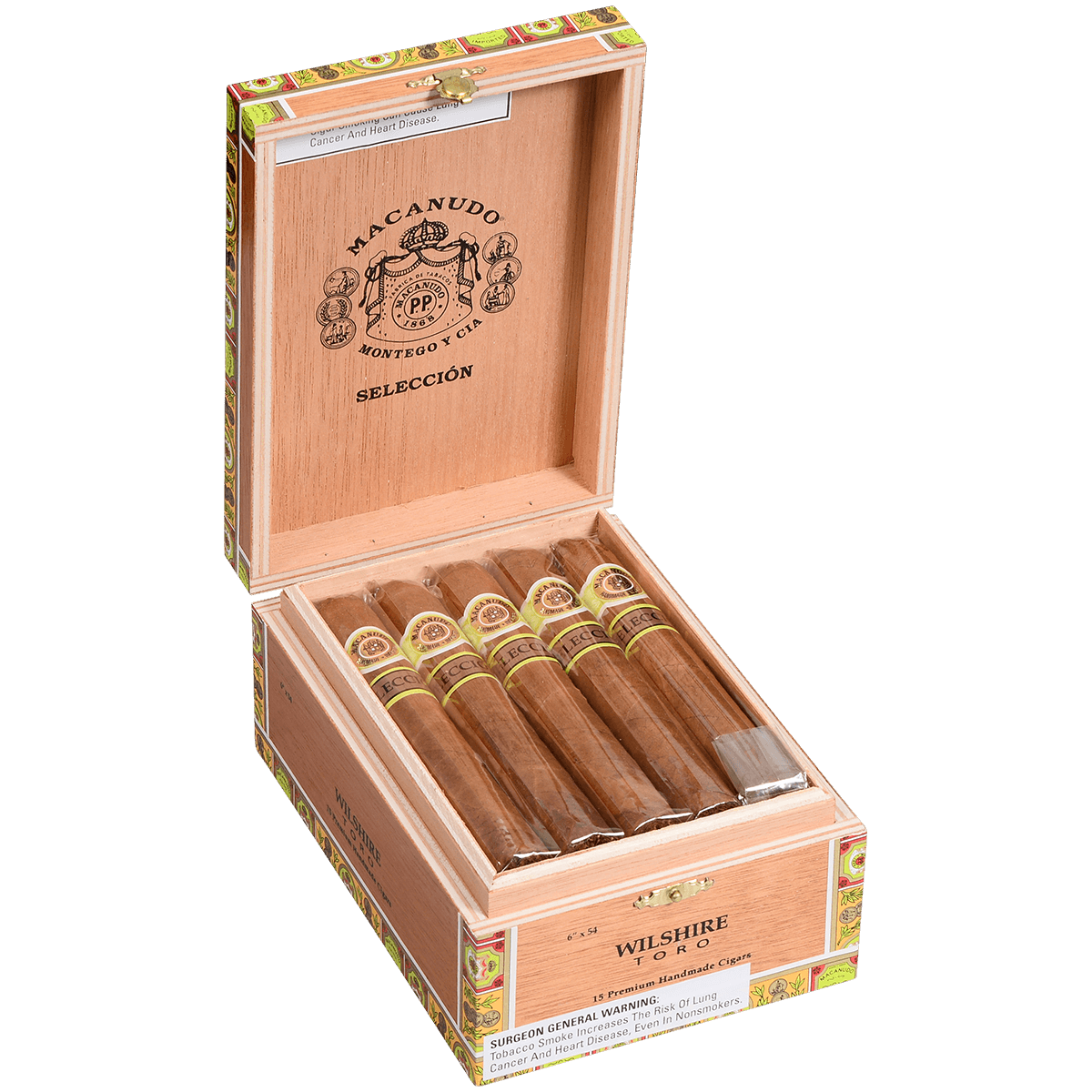 Macanudo Cigars Cafe Seleccion Wilshire Toro 15 Ct. Box - Premium