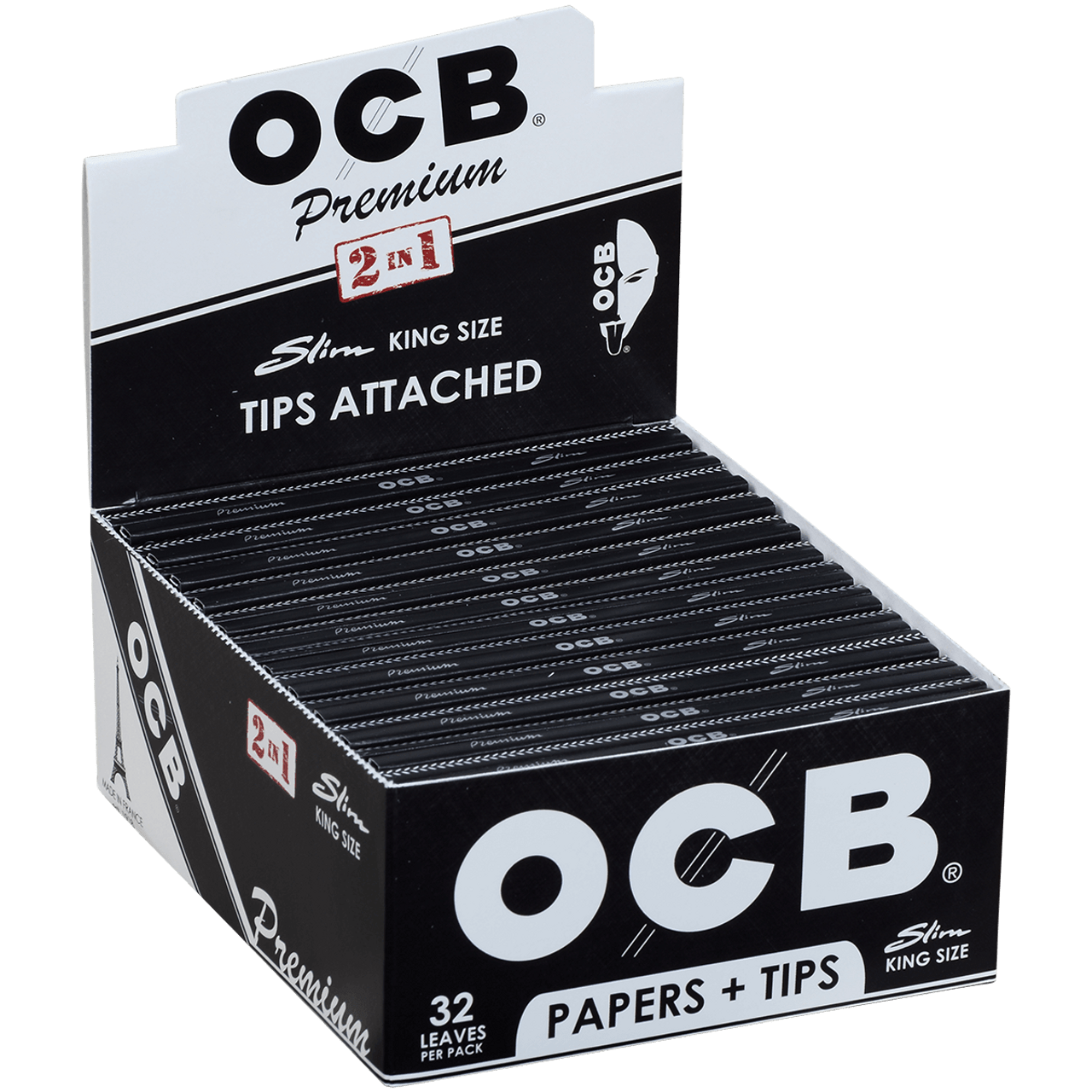 1x Full Box OCB Premium Slim Cigarette Rolling Paper Rolls (Full Box 24  rolls)