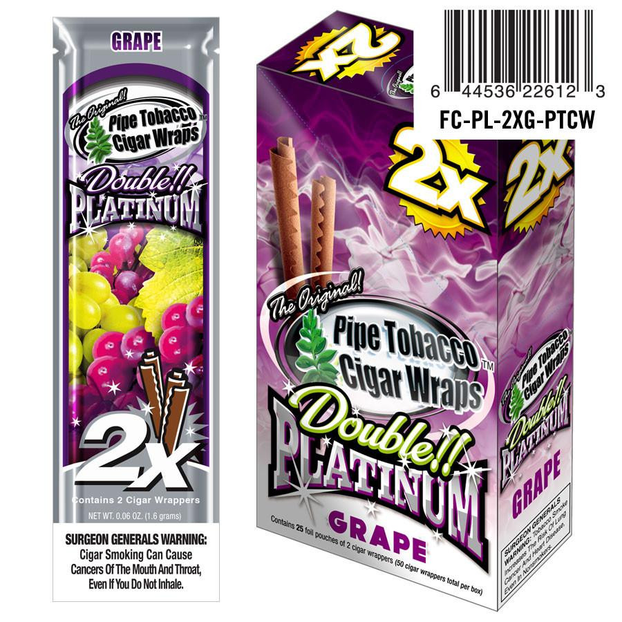 do blunt wraps have tobacco Double Platinum Grape Blunt Wraps