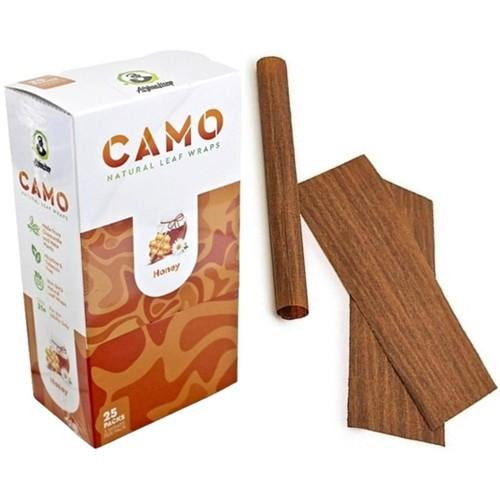 camo tobacco wraps Cones - Afghan Natural Leaf - 6 Pouches with 5 Wraps per Pouch (30 Total) CAMO Natural Leaf Wraps Honey-