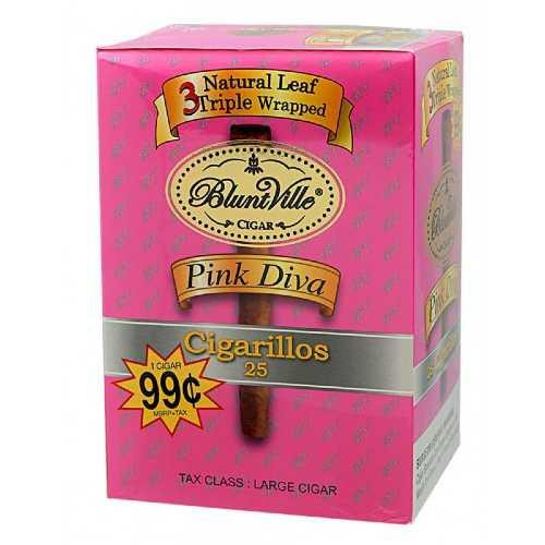 pink tobacco wraps Shop Entourage Cigars Vanilla Bluntville Cigars Pink Diva 25