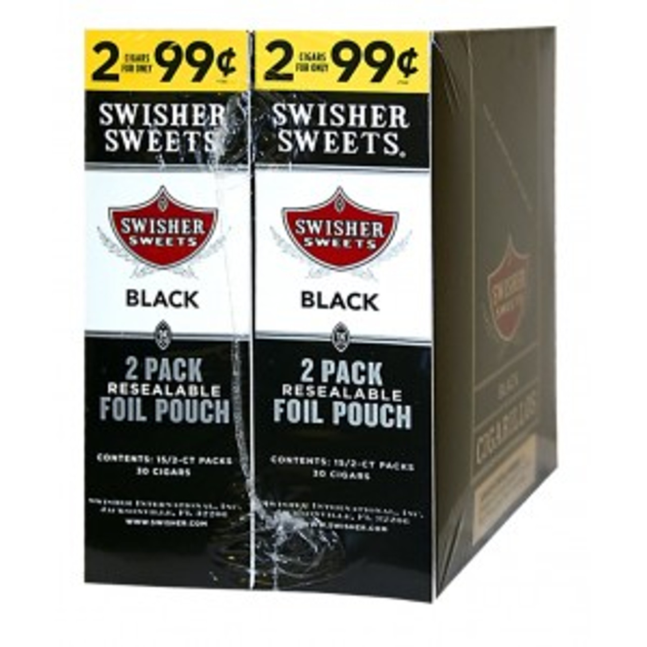 Swisher Sweets Cigarillos Foil Black 30 Pouches of 2 - Buitrago Cigars