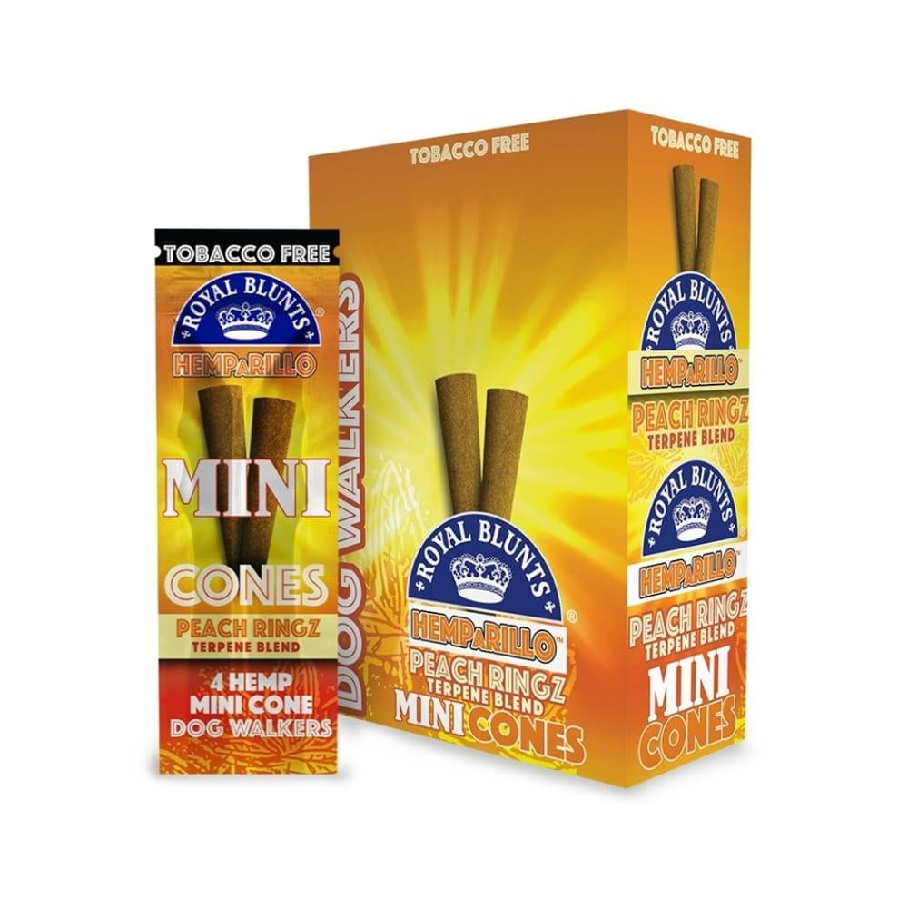 Royal Blunts Hemparillo Terpene Blend Mini Cones Peach Ringz Dog