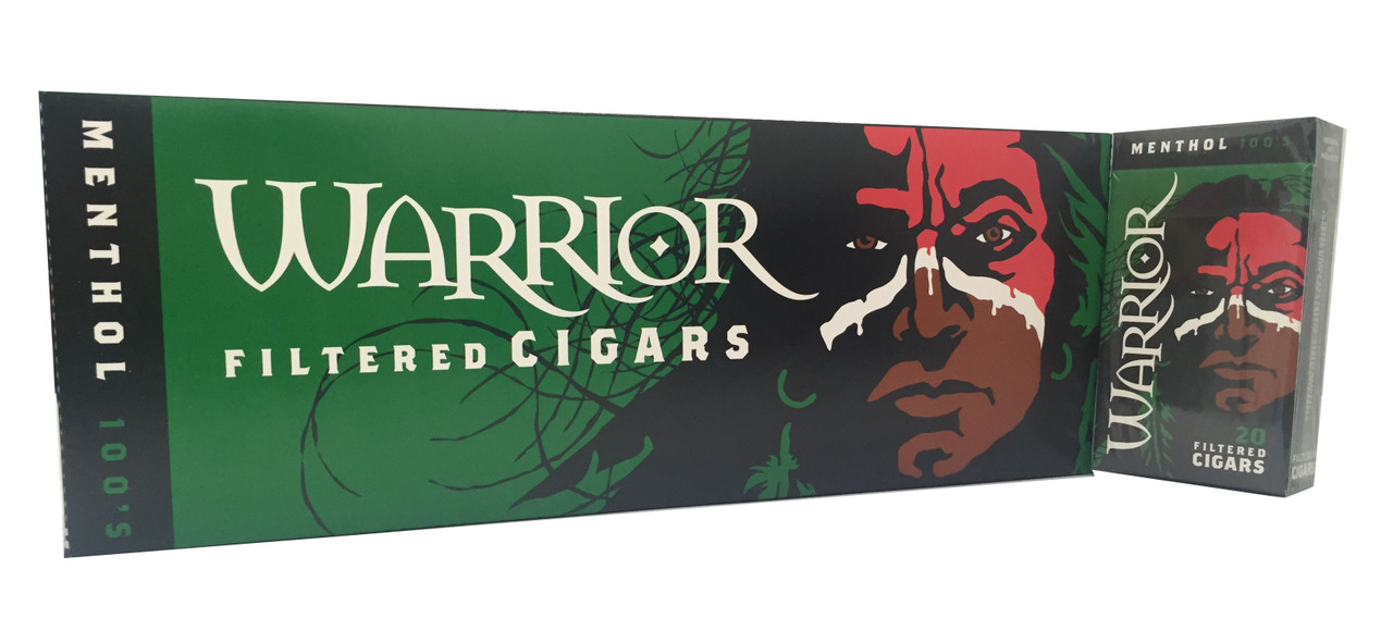 warrior convenience and tobacco Warrior Filtered Cigars Menthol 100's