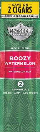 Swisher Sweets Cigarillos Foil Boozy Watermelon 30 Pouches of 2