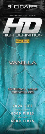Good Times #HD Cigarillos Vanilla 15 Packs of 3