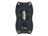 Colibri V-Cutter for Cigars, black cigar cutter with a V-shaped cutting blade and sleek design.