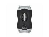 Colibri V-Cutter for Cigars, black and silver cigar cutter with a V-shaped blade and ergonomic design.
