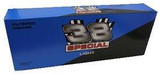 Thirty Eight Special Filtered Cigars, a box of filtered cigars with a blue and black design and the brand logo on the packaging