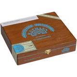 H. Upmann Made By Aj Fernandez Cigars Churchill 20 Ct. Box 7.00X54, wooden cigar box with blue H. Upmann logo and gold clasp.