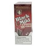 John Middleton Black & Mild Apple Cigars Pack, a box of flavored cigars with apple aroma and branding on the packaging