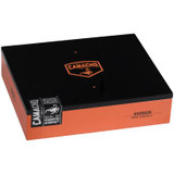 Camacho Nicaragua Cigar Churchill 20 Ct. Box, black and orange packaging with the Camacho logo and branding.