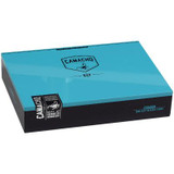 Camacho Ecuador Bxp Cigar Toro Tubos 20 Ct. Box, blue rectangular cigar box with black and white branding and logo.