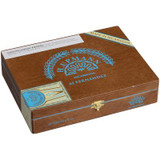 H. Upmann Made By AJ Fernandez Cigars Toro 20 Ct. Box, a wooden cigar box with blue logo and labels, featuring a latch closure and a Made in Nicaragua stamp.