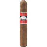 Cohiba Cigars Robusto Fino 25 Ct. Box 4.75X47, close-up of a single cigar with a red and black band featuring the Cohiba logo.