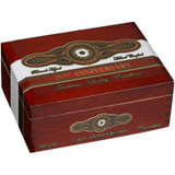 Perdomo 20th Anniversary Connecticut Cigars Robusto 24 Ct. Box, red wooden cigar box with gold and white branding and decorative accents.