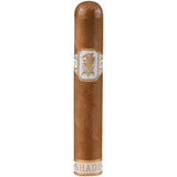Undercrown Cigars Connecticut Shade Robusto 25 Ct. Box 5.00X54, close-up of a single cigar with a gold and white band featuring a lion emblem.