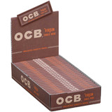 OCB Unbleached Rolling Papers Virgin Single Wide 24/50 Ct.
