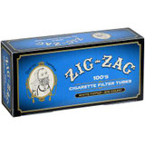 Zig Zag Cigarette Tubes 100mm Lt. Blue (White Tips) 200 Ct. Box