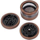 Marley Natural 3" Black Walnut Wood Four Piece Grinder