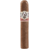 AVO Cigars Syncro Nicaragua Robusto Tubos 20 Ct. Box, a single cigar with a brown wrapper and a decorative band displaying the AVO logo and the word 'NICARAGUA'.