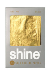 Shine Rolling Paper Shine 24K Gold Rolling Papers 2pk - 1 1/4", gold foil rolling paper in packaging