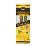 King Palm Wraps King Palm Mini Rolls Lemon Haze 20/2 Pk, image of a pack of lemon-flavored mini leaf rolls with lemon graphics on the packaging.
