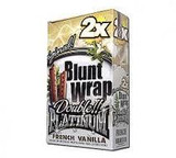 National Almond Honey Double Platinum Blunt Wraps French Vanilla 25/2 Ct, pack of flavored blunt wraps with French vanilla aroma and almond honey flavor in a decorative box.