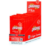 Slapwoods Natural Leaf Cigar Cones, red packaging box displaying multiple cigar cones and product branding for natural leaf cigar smoking.