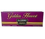 Rouseco Golden Harvest Filtered Cigars Blackberry, purple and yellow packaging with product name and flavor label.