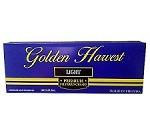 Rouseco Golden Harvest Filtered Cigars Light, blue and gold packaging box with product name and details