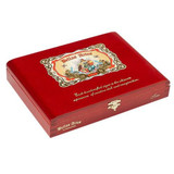 AJ Fernandez Bellas Artes by AJ Fernandez Short Churchill Cigars 20Ct. Box, red cigar box with ornate label and gold accents.
