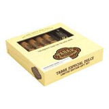 Drew Estate Tabak Especial Drew Estate Toro Cigars 5 Ct. Gift Box With Lighter, open box revealing cigars and lighter inside.