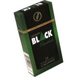Kretek International Djarum Filtered Clove Cigars Menthol, green and black pack with gold accents and product details prominently displayed.