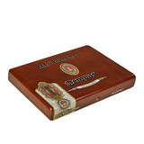 Alec Bradley Tempus Maduro Quadrum Cigars 10 Ct. Box, a wooden cigar box with a logo and branding for Alec Bradley Tempus Maduro Quadrum.